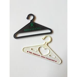 Vintage American Girl Doll Hangers Set of 2 Black White